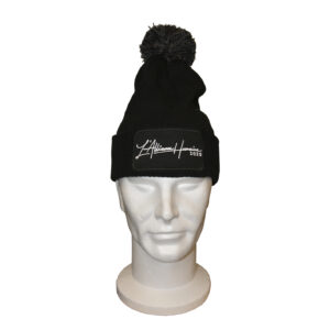 Bonnet noir avec pompon